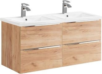 Petits Meubles Mueble lavabo encastrado estratificado marrón