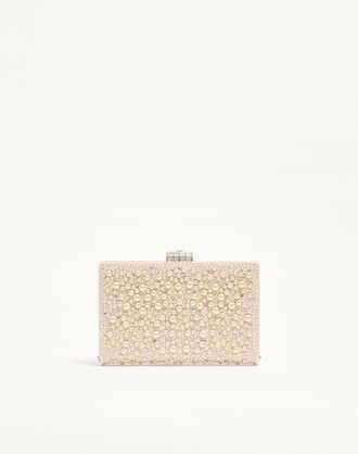 Valentino Garavani Valentino Garavani Berthe Clutch With Pearls And Rhinestones Wo