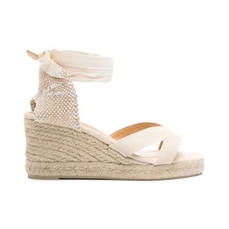Castaner Bailey Wedge Espadrille - Dames - Schoenen - Wit - Maat: 37 EU Katoen
