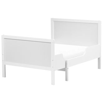 Beliani Beliani - Cama Convertible Extensible Para Ni&ntilde;os Peque&ntilde;os Madera De Pino 90 X130/160/200 Cm Con Somier De L&aacute;minas Blanco Montigny