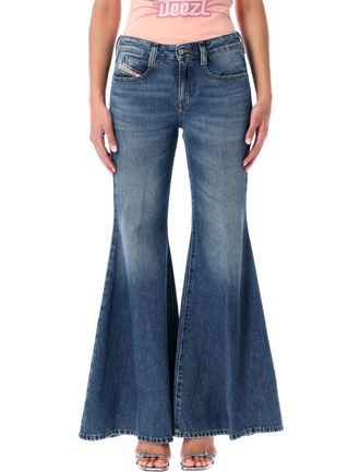 Diesel Blauwe Lage Flared Jeans Diesel 1970 D-bleess