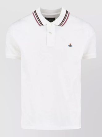 Vivienne Westwood short sleeve shirt striped contrast collar
