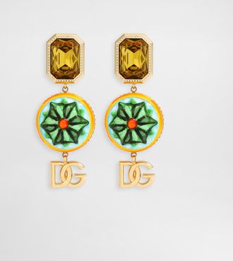 Dolce & Gabbana Clip Earrings - Woman Bijoux Multi-colored Metal Onesize