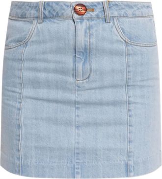 Gestuz Vella mini skirt - women - TENCEL Modal (LENZING)/Cotton - 38 - Blue