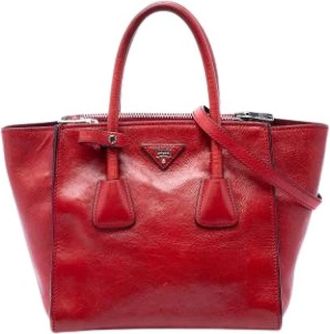 Prada Pre-owned Vintage Satchel - Dames - Vintage Handtas - Rood - ONE Size - Leer - Vintage