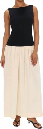 Show me your Mumu Luisa Maxi Dress In Black/cream