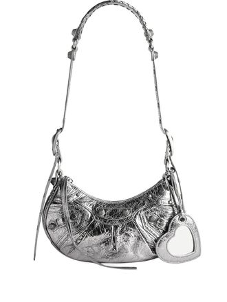 Balenciaga Le Cagole XS metallized shoulder bag - Silver