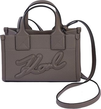 Karl Lagerfeld K/Square Small Tote Grainy - Dames - Shoppers - Grijs - ONE Size - Tassen