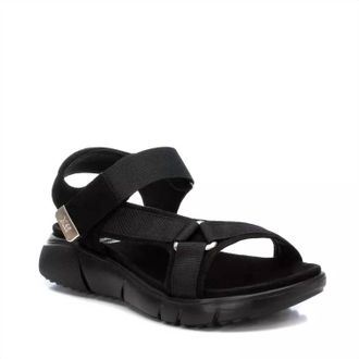 Xti Womens Suede Sandals In Black