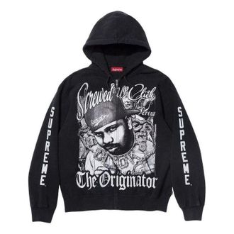 SUPREME x DJ Screw SS26 Zip Up Hooded Sweatshirt Black SUP-SS26-145-BLK