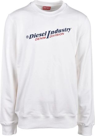 Diesel maglia - Heren - Sweatshirts - Wit - S - Katoen - Hoodies & sweatvesten