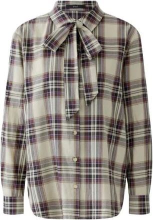 Oui Overhemden, Dames, Veelkleurig, S, Katoen, Casual geruite blouse