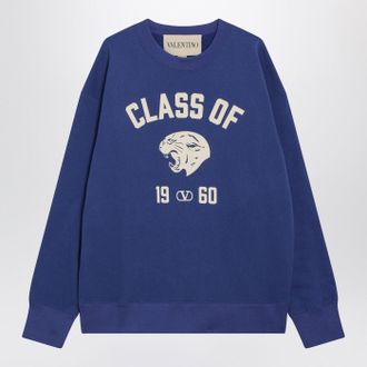 Valentino Blaues Sweatshirt mit Panther-Print