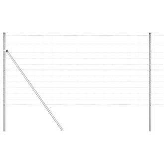 Berkfield Home Field Fence 1.2x50 m Galvanised Steel in Silver