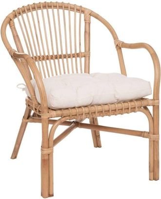 Atmosphera Atmosphera - Poltrona neta in tessuto rattan bianco créateur dintérieur