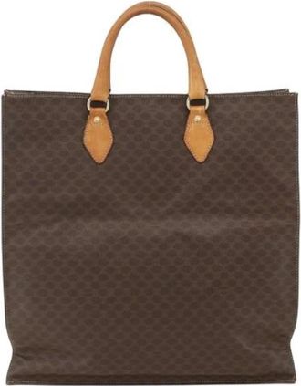 Celine Pre-owned Vintage Canvas Tote Bag - Dames - Vintage Shopper - Bruin - ONE Size - Vintage