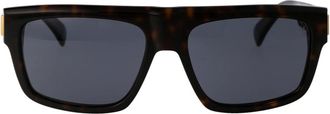 Dunhill Du 0054S Vierkante Zonnebril - unisex - Zonnebrillen - Zwart - 56 MM - Nylon - Accessoires