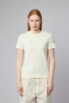 Moncler Embroidered Tonal Logo Cotton T-shirt