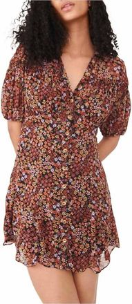 Free People Bonnie Floral Chiffon Mini Dress In Multi