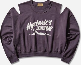 Hysteric Glamour Women s Hysteric s Lovetrap Short Sweatshirt Purple