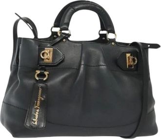 Ferragamo Pre-owned Handbags, female, Black, Size: ONE SIZE Pre-owned Leather handbags