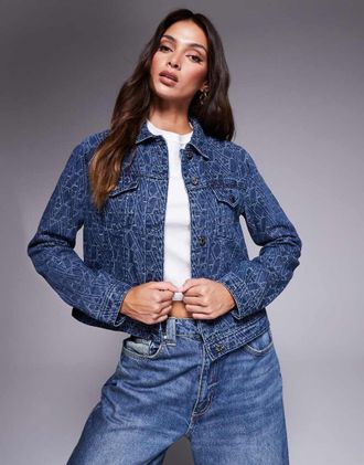 ジャケット Victoria Beckham Denim cropped jacket Cropped Denim Jacket In Indigo Rinse – Victoria Beckham UK