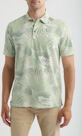 Tommy Bahama IslandZone Costa Wave Fiore Fronds Polo Shirt in Tequila at Nordstrom, Size Xxx-Large