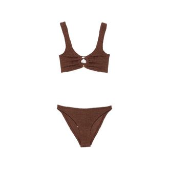 Hunza G Donna, Costumi da bagno, Marrone, Taglia unica, new