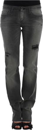 Costume National Grijze Straight Leg Denim Vreugde - Dames - Slim Fit Jeans - Grijs - W24 - Denim - Jeans
