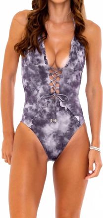 SOAH Womens Bailey Tie Dye One Piece In Grey