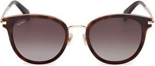 Max Mara 54mm Round Sunglasses in Dark Havana /Gradient Brown at Nordstrom Rack
