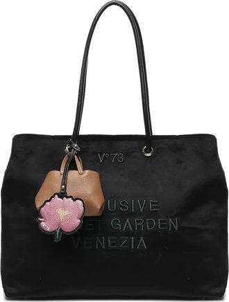 V° 73 Borsa tote con ricamo - Nero