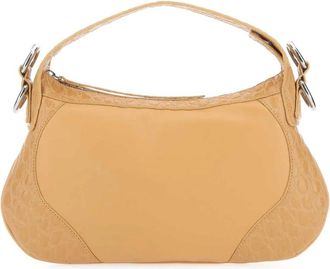 by FAR Yana Leren Handtas in Zand - Dames - Handtassen - Beige - ONE Size - Tassen