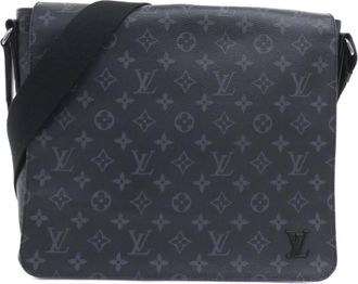 Louis Vuitton Monogram Eclipse Black Coated Canvas Shoulder Bag (Pre-Owned)