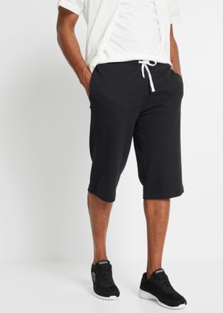 Bonprix Sweatbermudas BONPRIX, Herren, Gr. 44/46, N-Gr, schwarz, Sweatware, Obermaterial: 60% Baumwolle, 40% Polyester, regular fit, Hosen Sweatbermudas, aus 