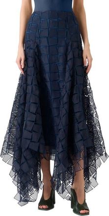 Akris Trapezoid Organza Skirt in Navy at Nordstrom, Size 6