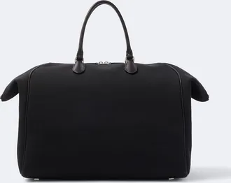 The Row Timo leather-trimmed canvas tote bag