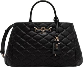 Guess Frances Girlfriend Satchel - Dames - Tassen - Zwart - Maat: ONE Size Zijde
