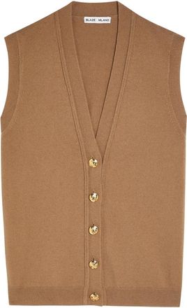 Blaz&eacute; Milano Highland Wool and Cashmere-blend Vest - Brown - 00 (UK4 / Xxs)