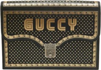 Gucci Pre-owned Leather clutches - Dames - Vintage Clutch - Zwart - ONE Size - Leer - Vintage