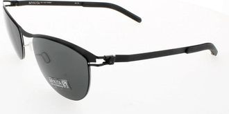 Mykita NO1 SUN-KAREN-SILVER BLACK Grey Oval Unisex Sunglasses NO1 SUN-KAREN 052 52