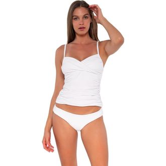 Sunsets Simone Tankini Swimsuit Top in White Lily at Nordstrom, Size X-Small