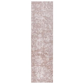 Beliani Alfombra De Pasillo Moderna 80 X 300 Cm De Tela Entrada Apto Para Calefacci&oacute;n Por Suelo Radiante Base Antideslizante Beige Tarsus