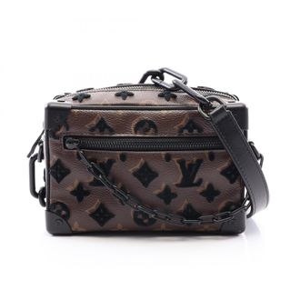 Louis Vuitton Black Brown Coated Canvas Handbag Shoulder Bag (Pre-Owned)