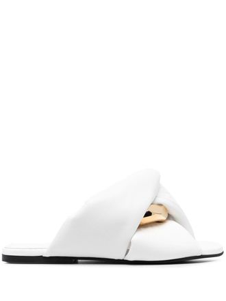 J.W.Anderson chain link-detail sandals - women - Leather - 37 - White