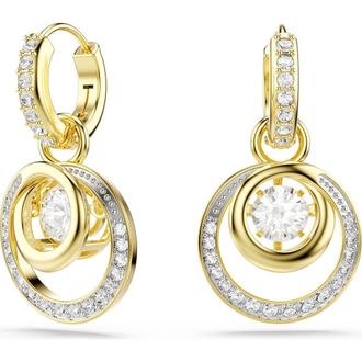 Swarovski Hyperbola Drop Earrings in Gold/White at Nordstrom