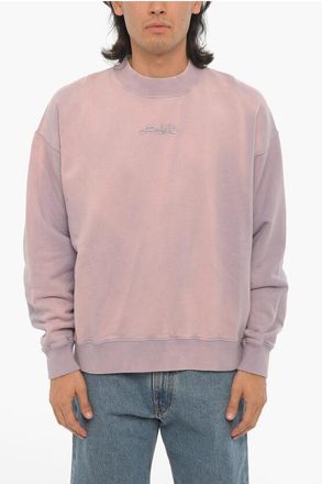 Off-white Soli Color LAUNDRY Sweatshirt met ronde hals in violet