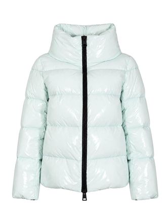 Herno Glossy Quilted Down Jacket in Light Blue
