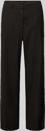 Cambio Cambio Chino aus Leinen-Mix mit B&uuml;gelfalte Modell CALIFORNIA in Black, Gr&ouml;&szlig;e 32