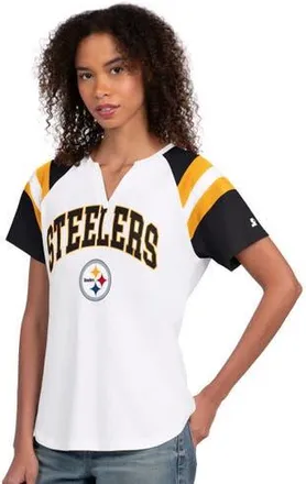 Starter Womens Starter White Pittsburgh Steelers Game On Notch Neck T-Shirt at Nordstrom, Size Xx-Large